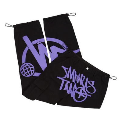 Y2k Jeans Muške Minus Two Cargo Y2k Baggy Casual Wide Oversized Cargo Crne traper hlače Harajuku Hip Hop Gothic Hlače Streetwear