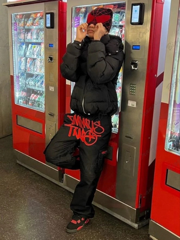 Y2k Jeans Muške Minus Two Cargo Y2k Baggy Casual Wide Oversized Cargo Crne traper hlače Harajuku Hip Hop Gothic Hlače Streetwear