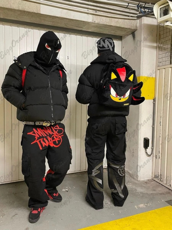 Y2k Jeans Muške Minus Two Cargo Y2k Baggy Casual Wide Oversized Cargo Crne traper hlače Harajuku Hip Hop Gothic Hlače Streetwear