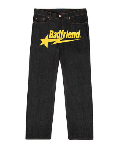 Y2k Jeans Badfriend Hip Hop Letter Μαύρο Παντελόνι Γυναικείο 2023 Νέα μόδα Casual Rock Φαρδύ παντελόνι Streetwear