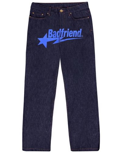 Y2k Jeans Badfriend Hip Hop Letter Μαύρο Παντελόνι Γυναικείο 2023 Νέα μόδα Casual Rock Φαρδύ παντελόνι Streetwear