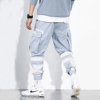 Мъжки нови пролетни хип-хоп панталони Клубен певец Сценичен костюм Панталони Панделки Streetwear Джогери Спортни панталони Hombre