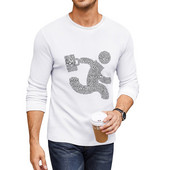 New Versus (bijela) duga majica prilagođena majica vintage majica crne muške majice