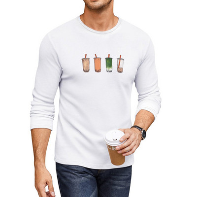 Νέο Boba Long T-Shirt χαριτωμένα ρούχα υπερμεγέθη μπλουζάκια μαύρα μπλουζάκια ανδρικά λευκά μπλουζάκια