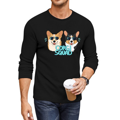 Naujas CORGI SQUAD - (Daktaras ir karalienė) Ilgi marškinėliai vintažiniai marškinėliai sportiniai marškinėliai mieli drabužiai marškinėliai vyrams