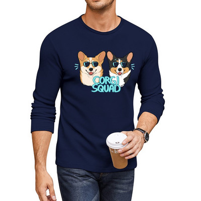 Naujas CORGI SQUAD - (Daktaras ir karalienė) Ilgi marškinėliai vintažiniai marškinėliai sportiniai marškinėliai mieli drabužiai marškinėliai vyrams