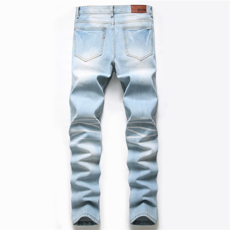 Toamna 2022, noua moda retro, blugi cu gauri, pantaloni pentru barbati, pantaloni din denim de bumbac pentru barbati, blugi de inalta calitate, dropshipping