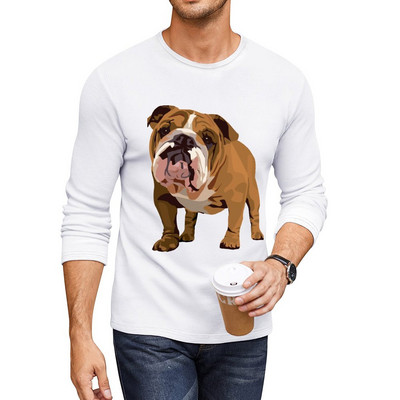 New Bulldog Duga majica kratkih rukava prevelike majice duks majica kawaii odjeća teške majice muška odjeća