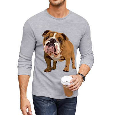 New Bulldog Duga majica kratkih rukava prevelike majice duks majica kawaii odjeća teške majice muška odjeća