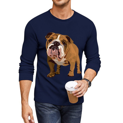 New Bulldog Duga majica kratkih rukava prevelike majice duks majica kawaii odjeća teške majice muška odjeća