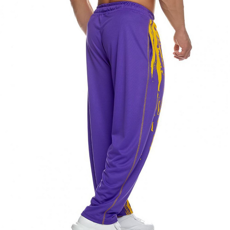 Trenirke za trčanje Sjajne brzosušeće ležerne hlače za bodibilding Joggers srednjeg struka Muške hlače u hip-hop stilu