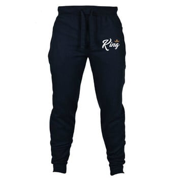 2022 Men Sweatpant Spring KING Print Series Drawstring All-match Sports Pants Casual Simple Loose Sports Jogging Pants