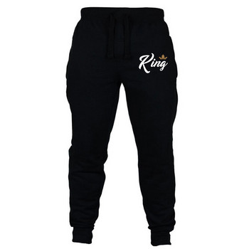 2022 Men Sweatpant Spring KING Print Series Drawstring All-match Sports Pants Casual Simple Loose Sports Jogging Pants