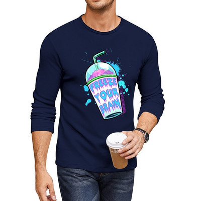 Nova duga majica Freeze Your Brain Estetska odjeća hipijevska odjeća uzvišena majica majica po mjeri Muške majice kratkih rukava