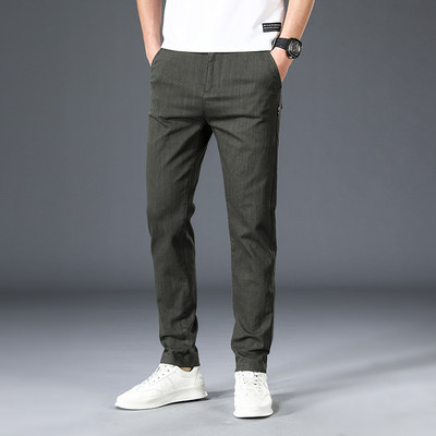 Ανδρικό KUBRO Summer, καθημερινή κορεατική έκδοση Trend Slim, ελαστικό παντελόνι μέσης 2023 Άνοιξη Νέο Stretch, ευέλικτο ανδρικό κανονικό παντελόνι