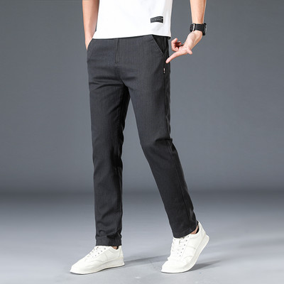Ανδρικό KUBRO Summer, καθημερινή κορεατική έκδοση Trend Slim, ελαστικό παντελόνι μέσης 2023 Άνοιξη Νέο Stretch, ευέλικτο ανδρικό κανονικό παντελόνι