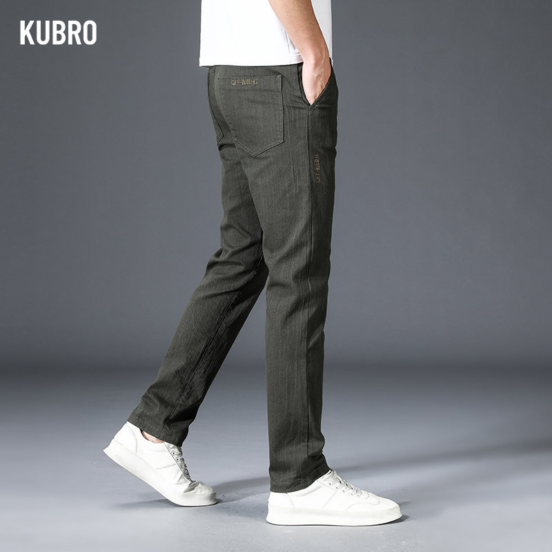 Ανδρικό KUBRO Summer, καθημερινή κορεατική έκδοση Trend Slim, ελαστικό παντελόνι μέσης 2023 Άνοιξη Νέο Stretch, ευέλικτο ανδρικό κανονικό παντελόνι