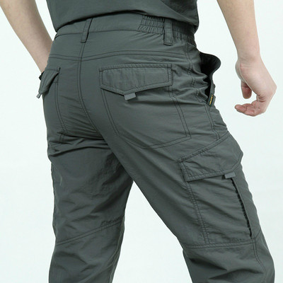 Мъжки туристически панталони, летни, бързосъхнещи, къмпинг на открито, катерене, трекинг панталони, мъжки дишащи водоустойчиви планински панталони Ripstop