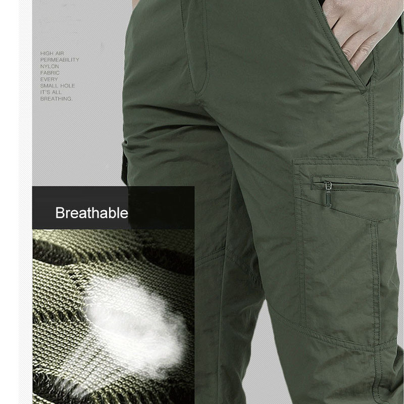 Мъжки туристически панталони, летни, бързосъхнещи, къмпинг на открито, катерене, трекинг панталони, мъжки дишащи водоустойчиви планински панталони Ripstop