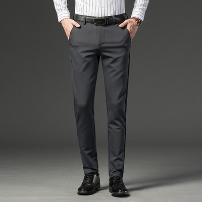 Primăvară Vară Pantaloni de costum drepți pentru bărbați de afaceri noi, la modă clasică, îmbrăcăminte formală, pantaloni lungi subțiri, pantaloni cu elasticitate pentru bărbați