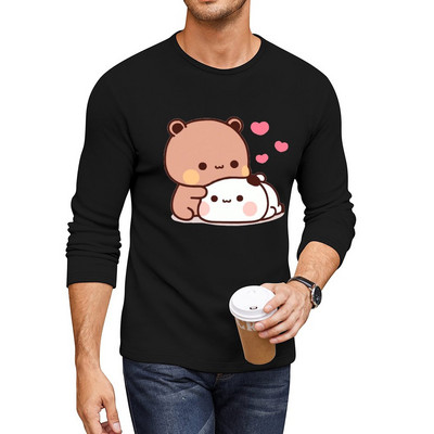 Nova duga majica s kratkim rukavima Panda i Brownie Bear Couple prazne majice teške kategorije majice kratkih rukava muške