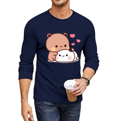 Nova duga majica s kratkim rukavima Panda i Brownie Bear Couple prazne majice teške kategorije majice kratkih rukava muške