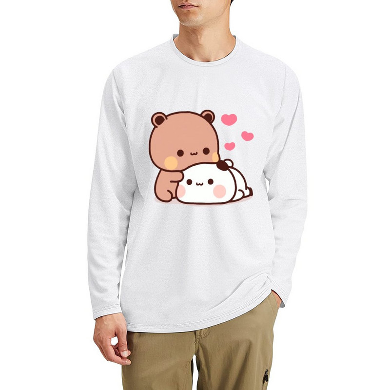 Nova duga majica s kratkim rukavima Panda i Brownie Bear Couple prazne majice teške kategorije majice kratkih rukava muške