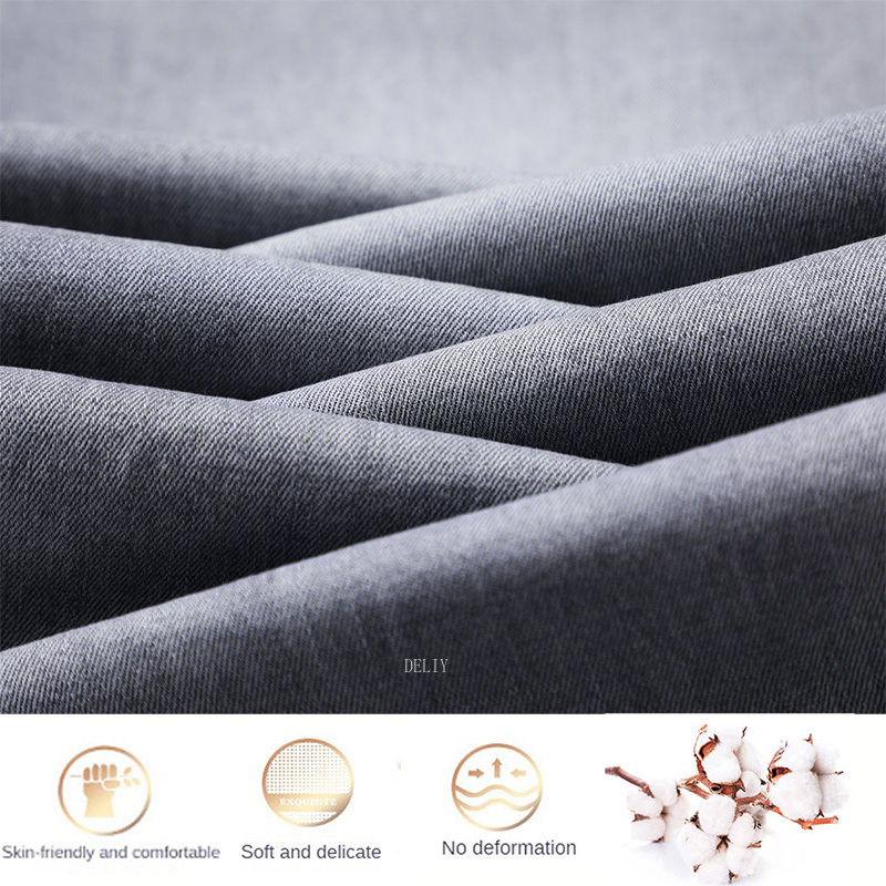 2023 Brand Tanki ili debeli materijal Ravni pamučni rastezljivi traper Muške poslovno ležerne svijetlosive plave traperice visokog struka