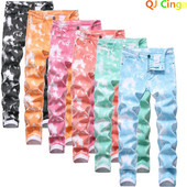 2022. Visokokvalitetne muške ležerne traperice s premazom, uske ravne nabrane biciklističke traper hlače, muške ležerne traper hlače, velika veličina 28-42