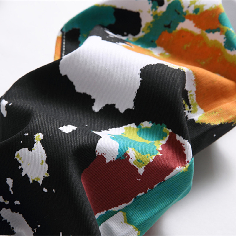 Street Tie Dye Wind Bump Color Personality Jeans Modne uske hlače do struka Ležerna muška odjeća