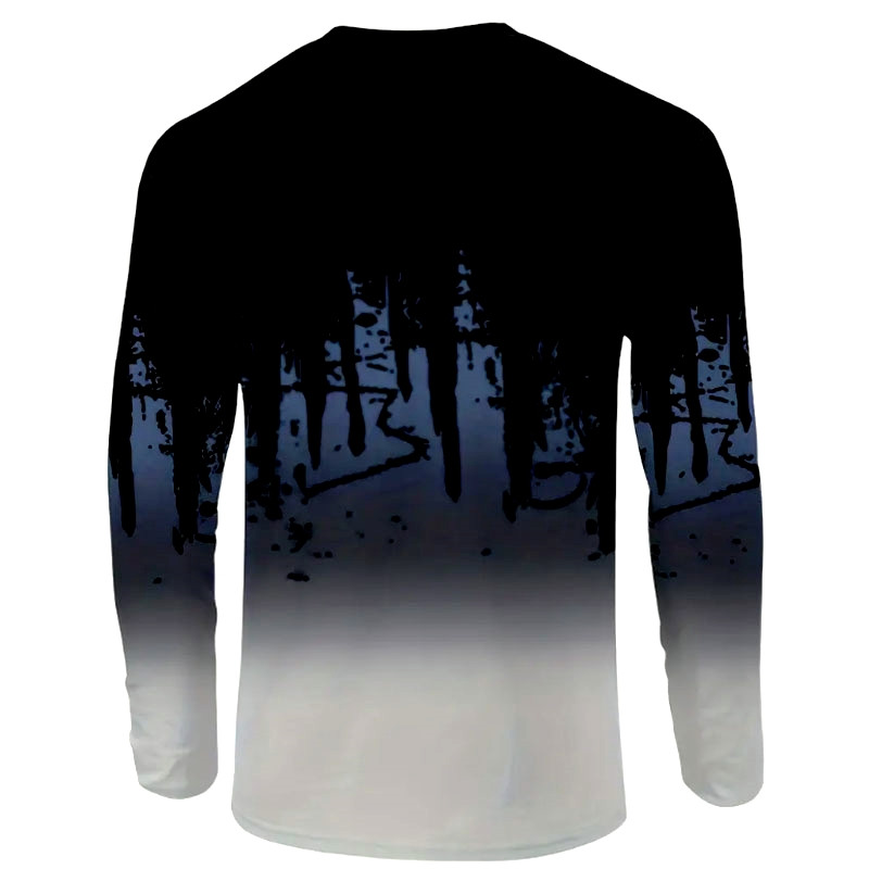 3D tapyba Grafinis spaudinys ilgomis rankovėmis marškinėliai vyrams Pavasaris ruduo Sportas Oversized marškinėliai Kasdieniai marškinėliai Drabužiai