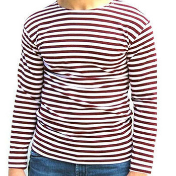 Тениски с 3D раирани графични щампи с дълъг ръкав Тениски за мъже Пролет Есен Ежедневни тениски Горнища Мъжко облекло