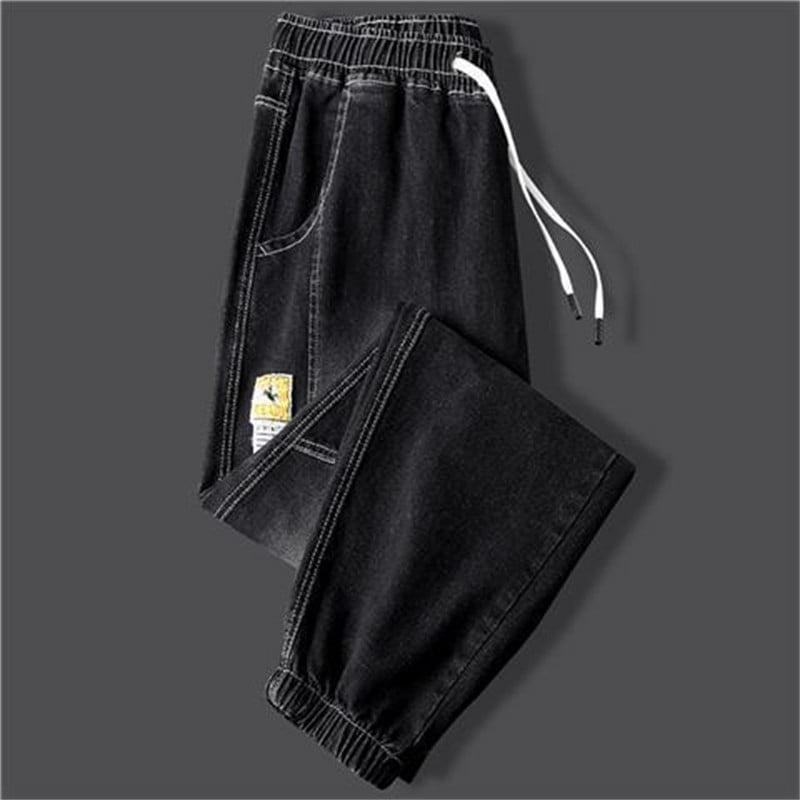 Nove muške traperice 2022. Zimske traperice od flisa Debele tople traper hlače Muške ulične crne joggers Harem Jean termo hlače