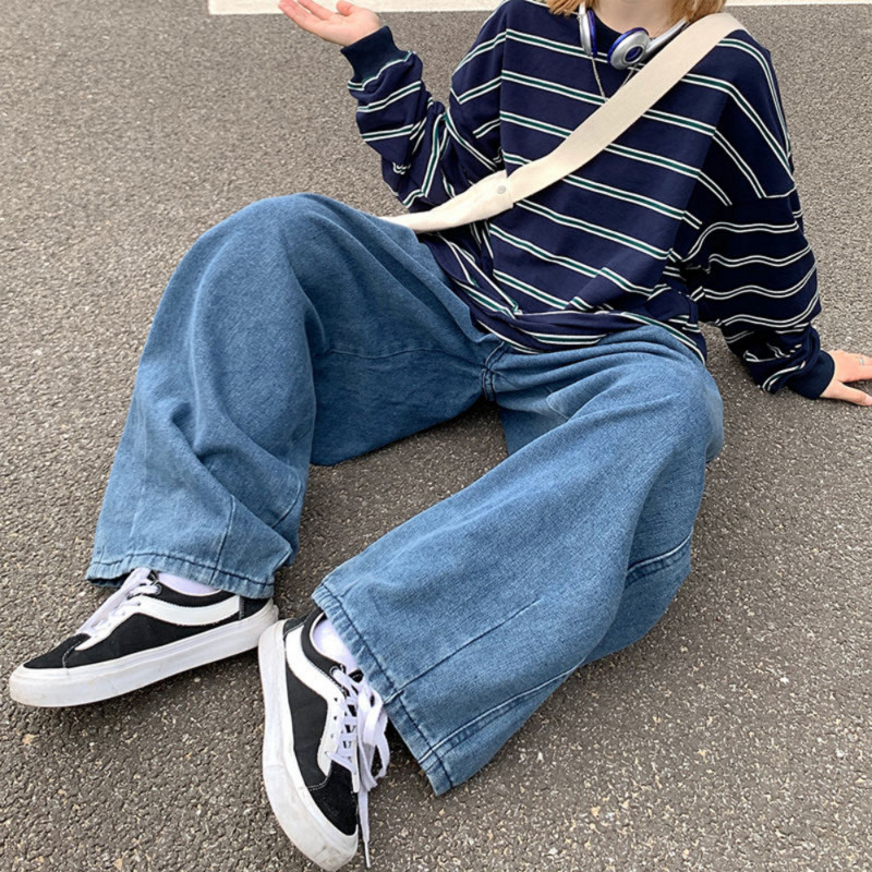 Y2k Jeans Ανδρική Προσωπικότητα Μονόχρωμη Κλασική Κορεάτικη Μόδα Τζιν Παντελόνι Ανδρικό τζιν Harajuku ίσιο παντελόνι φαρδύ