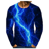 3D šareni grafički ispis Majice dugih rukava za muškarce Proljeće Jesen Sport Prevelike majice kratkih rukava Ležerna Hip Hop majica Odjeća