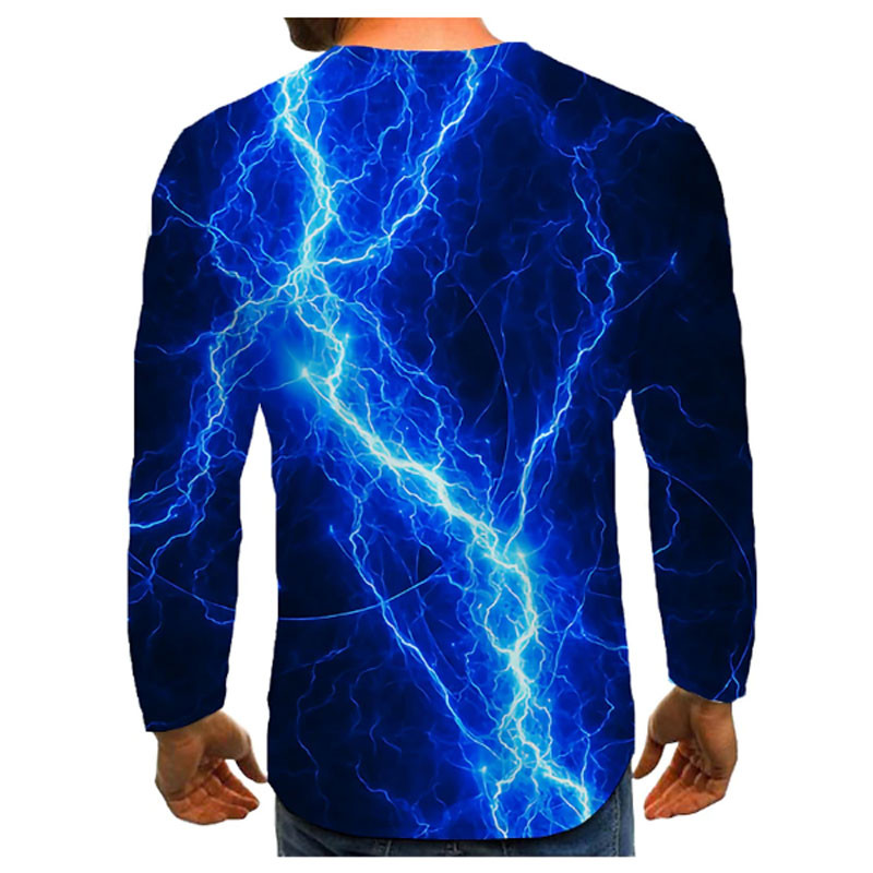3D šareni grafički ispis Majice dugih rukava za muškarce Proljeće Jesen Sport Prevelike majice kratkih rukava Ležerna Hip Hop majica Odjeća