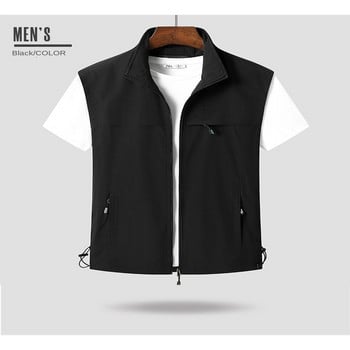 Работна жилетка Мъжки летни якета без ръкави MAN Camping Hunting Coat Mesh Parka Tactical Military Fishing Clothing Jacket Denim Cool