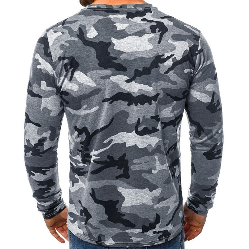3D kamuflaažiga graafilise trükiga pikkade varrukatega T-särgid meestele Kevad-sügis spordisärgid, meeste vabaaja särgid