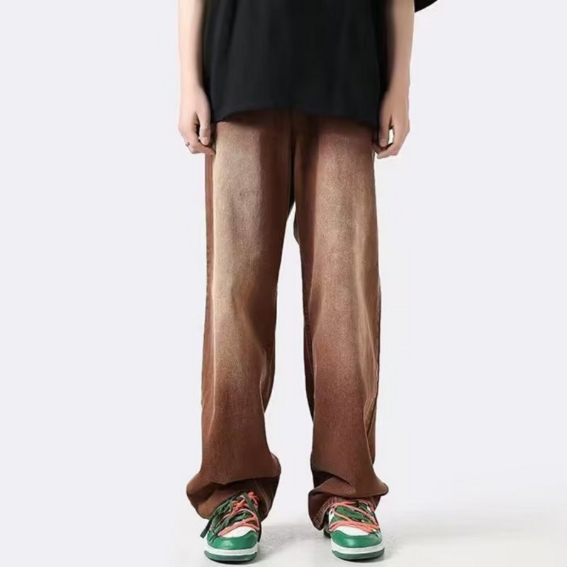 American Jeans muške modne jesenske i zimske vintage hlače ravne široke hlače širokih nogavica Streetwear pantalon homme