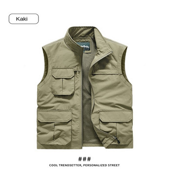 Spring MAN VEST Ανδρικά ρούχα εργασίας με πολλές τσέπες Ανδρικά ρούχα κυνηγιού Δωρεάν αποστολή Denim Tactical Military Summer Mesh Fishing