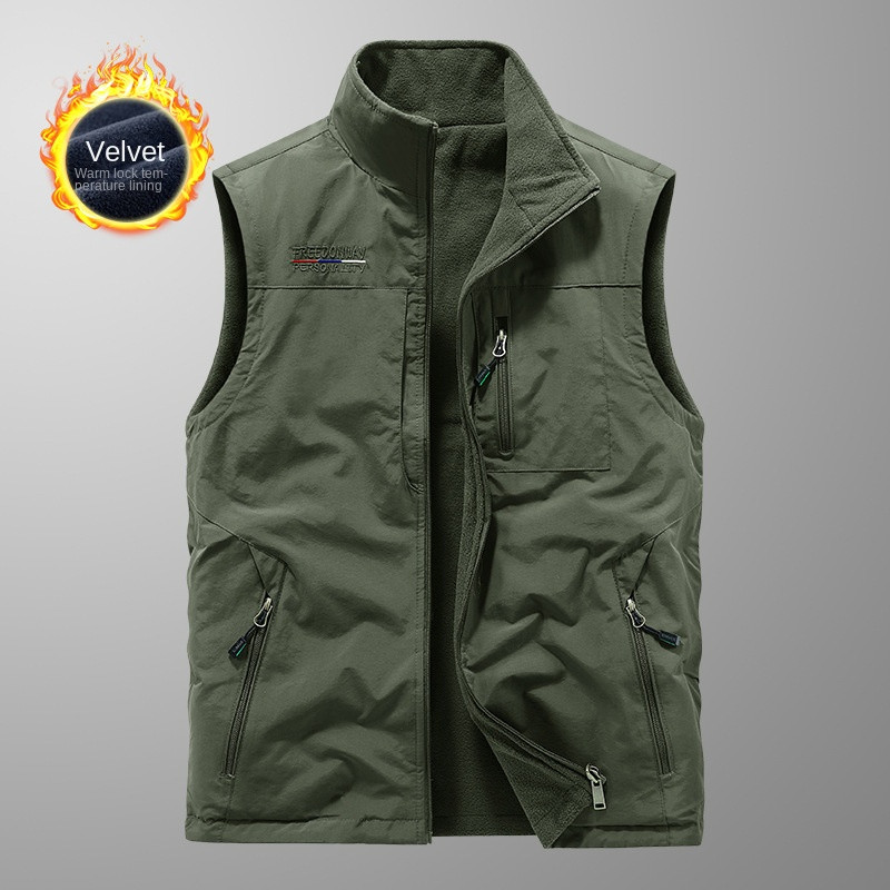 Vest Meeste Suvine Sügis Varrukateta Jope Kalastusriietus Kardigan Kämping Talvine Tactical Military Mitme taskuga meeste mantel MEES