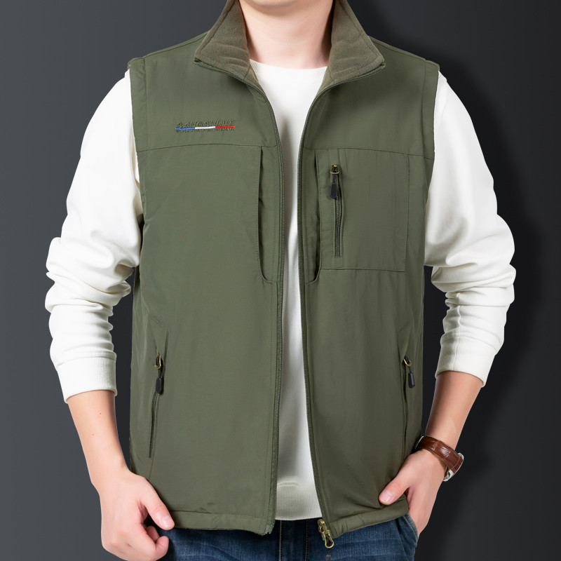 Vest Meeste Suvine Sügis Varrukateta Jope Kalastusriietus Kardigan Kämping Talvine Tactical Military Mitme taskuga meeste mantel MEES