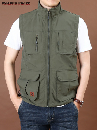 Lovački prsluk bez rukava Muški kaput Ljetni muški motociklistički rad Kampiranje Taktička vojna muška odjeća Besplatna dostava Vezeni