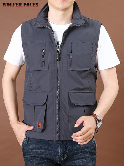 Lovački prsluk bez rukava Muški kaput Ljetni muški motociklistički rad Kampiranje Taktička vojna muška odjeća Besplatna dostava Vezeni