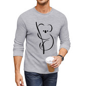 New Koala Minimal Ink Design Long T-Shirt estetska odjeća prevelika majica kratkih rukava muške velike i visoke majice