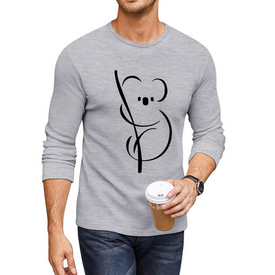 New Koala Minimal Ink Design Long T-Shirt estetska odjeća prevelika majica kratkih rukava muške velike i visoke majice