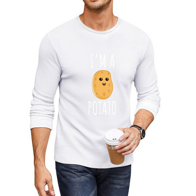 Uus I`m a Potato - Naljakas kartulikingitus Pikk T-särk kohandatud t-särk meeste riided pluss suuruses t-särgid T-särgid meestele