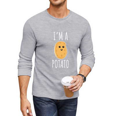 Uus I`m a Potato - Naljakas kartulikingitus Pikk T-särk kohandatud t-särk meeste riided pluss suuruses t-särgid T-särgid meestele