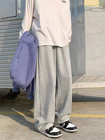 Muške traper hlače Modne široke traperice širokih nogavica Ležerna ulična odjeća Hlače s otisnutim križem traperice Hlače široke muške traperice