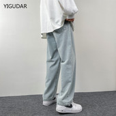 Ανδρικό τζιν τζιν με φαρδύ πόδι Cargo τζιν παντελόνι Loose ίσιο φαρδύ Ανδρικό τζιν hip hop Streetwear Skateboard Ουδέτερο τζιν παντελόνι